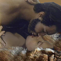 He lowered his body slowly on top of hers.