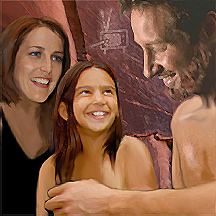 Perhaps more than any other activity, Mulder enjoyed telling bedtime stories after their evening meal.