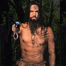 In his clenched fist was something solid and heavy looking, and he was pointing it in their direction.